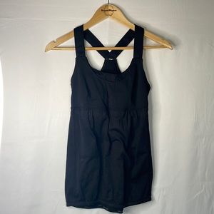 Womens Small Lululemon black Exercise Yoga Bra Tank Top (floral design)